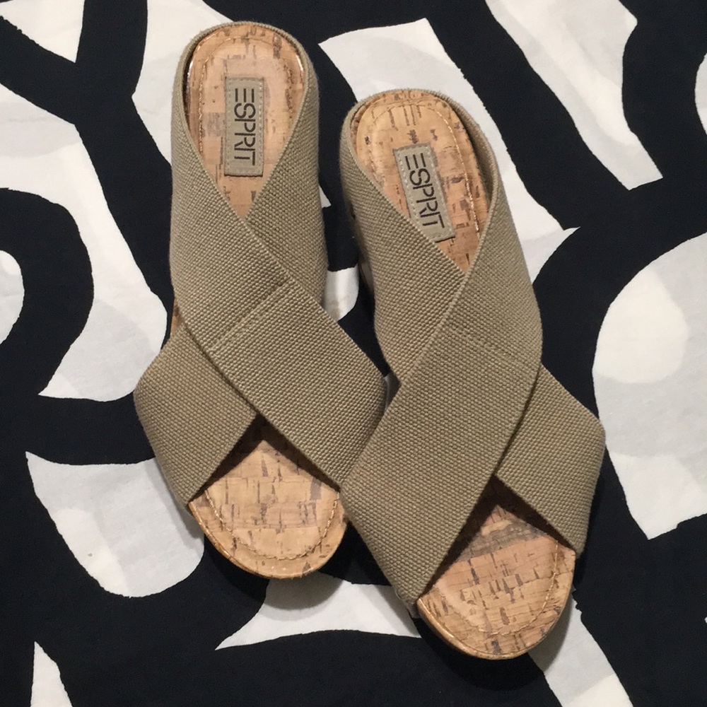 Esprit cork wedges